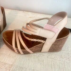 Blowfish Pink Wedge Sandals with Strappy Design